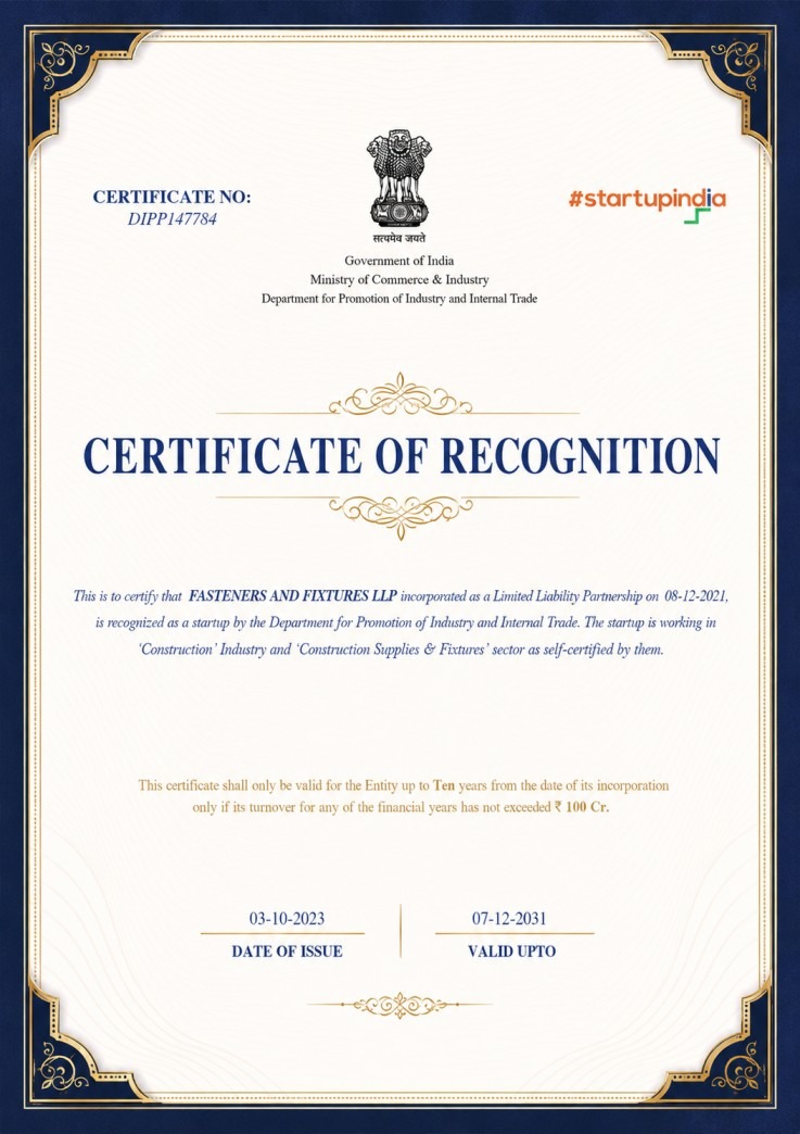 Certificate of Recognition